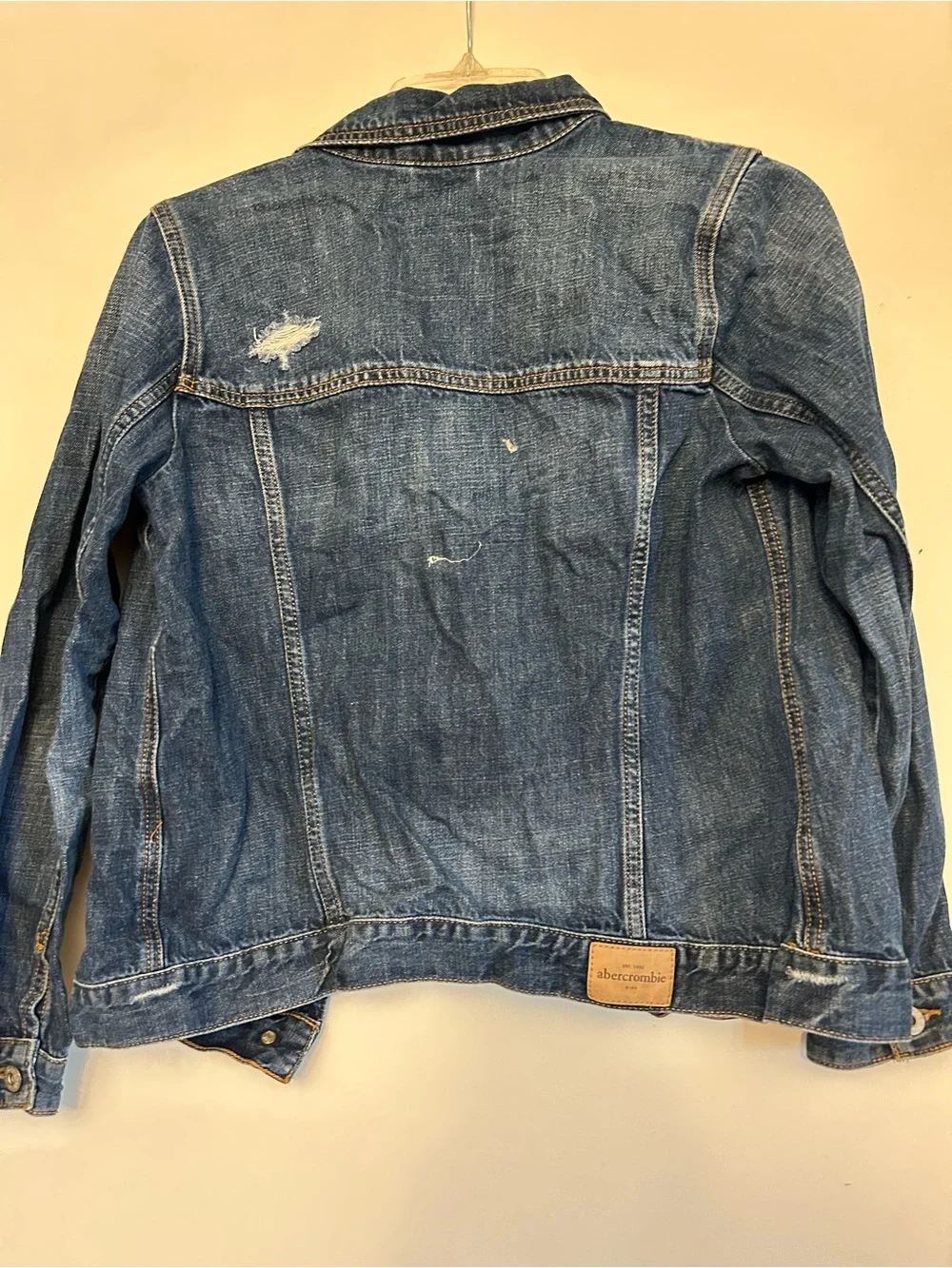 abercrombie kids Distressed Blue Denim Jacket